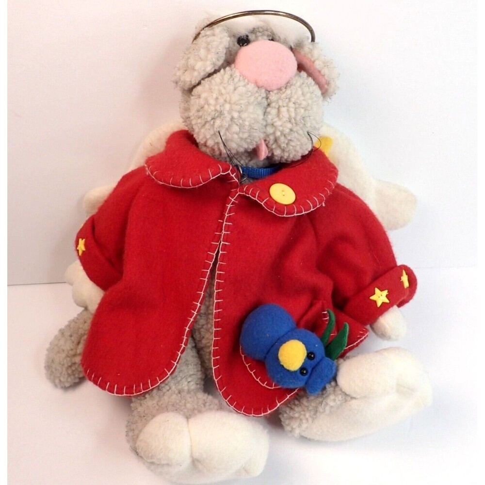 Christmas Vintage Angel Cat Purr-nelope Jointed Plush Center Street 1999 18"